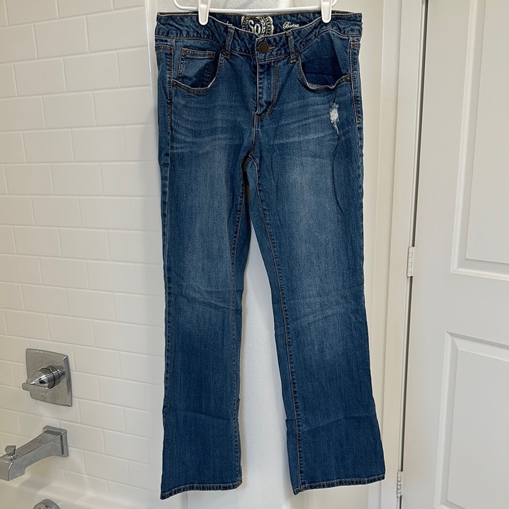 SO Women's Blue Boot Cut Jeans